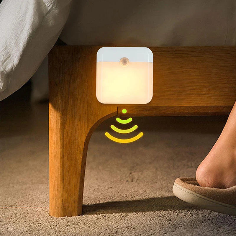 Motion Sensor LED Night Lights, USB Rechargeable Closet Light, Wireless Wall Lamp for Stairs Closet Kitchen Bedroom Garage